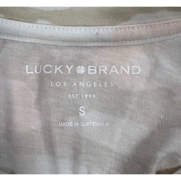 Lucky Brand Women Pink Camo Size Small Lightweight Tee 3/4 Sleeve - Picture 5 of 7